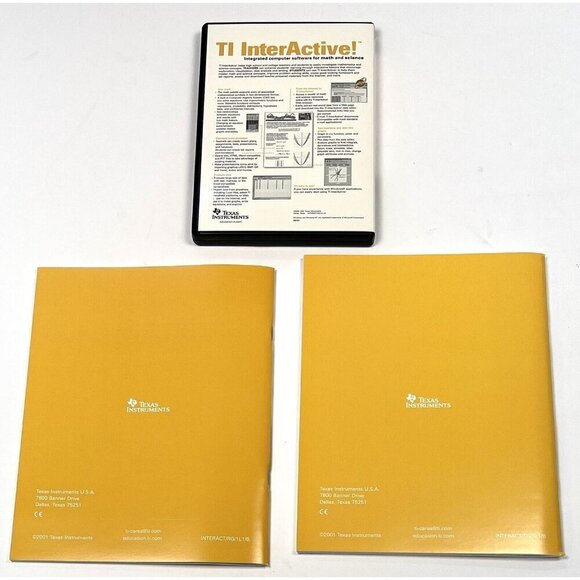 2001 TEXAS INSTRUMENTS TI Interactive! Computer Software for Math Science SET - Picture 2 of 3